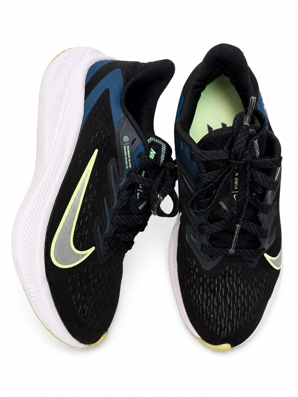 Nike Air Zoom Winflo 7 Black Vapor Green Running Shoes Women’s 6